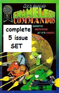 COLD BLOODED CHAMELEON COMMANDOS #1 through #5 SET (1986) (Clausen & Kelley) (1)